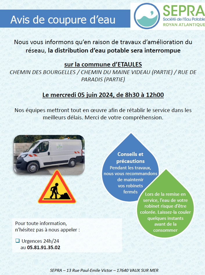 COUPURE EAU