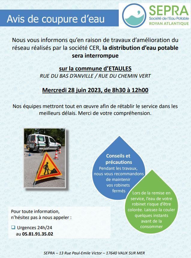 COUPURE EAU